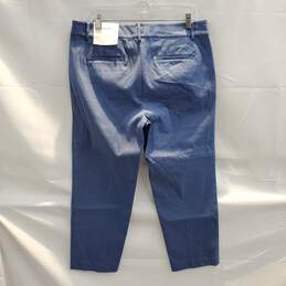 Loft The Riviera Slim Blue Cotton Blend Pants NWT Size 12 alternative image
