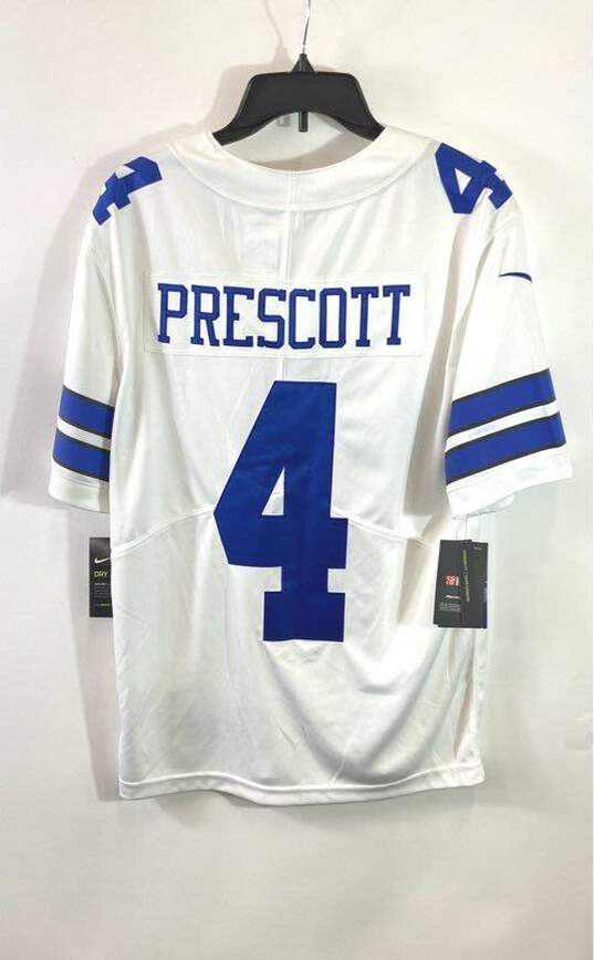 Nike NFL Cowboys Prescott #4 White Jersey - Size Medium image number 2