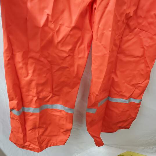 Grundens Zenith Rubber Bib Trousers 117 Orange Youth 10 NWT image number 4