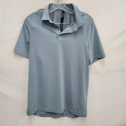 Lululemon Men's Athletica Blue Polo Short Sleeve Shirt Size S