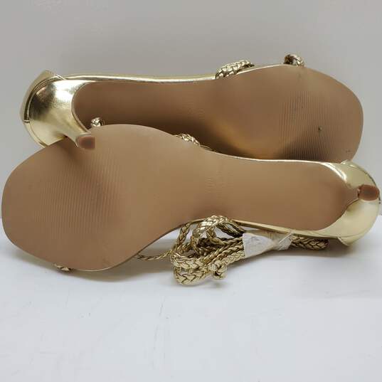 Gold Lulus Man-made Materials Size 10 Slip-on Heels image number 3