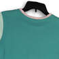 Womens Green Pink Short Sleeve Crew Neck Pullover T-Shirt Size Small image number 4