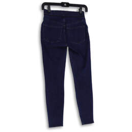 Womens Blue Denim Dark Wash Tapered Leg Pull-On Jegging Jeans Size 26 alternative image