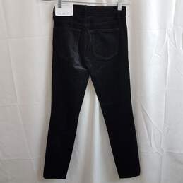 Loft Women's Black Velvet Jeans Size 0 alternative image