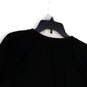 Womens Black Stretch Crew Neck Long Sleeve Pullover Sweatshirt Size Large image number 4