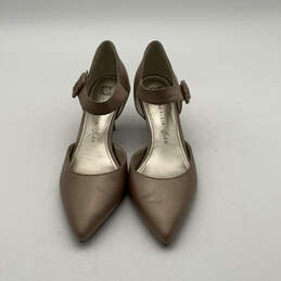 NIB Womens Rose Gold Leather Pointed Toe Stylish Stiletto Pump Heels Size 8
