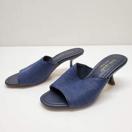 Kate Spade New York Women Navy Blue Open-Toe Slip-On Thong Heels Size 6B alternative image