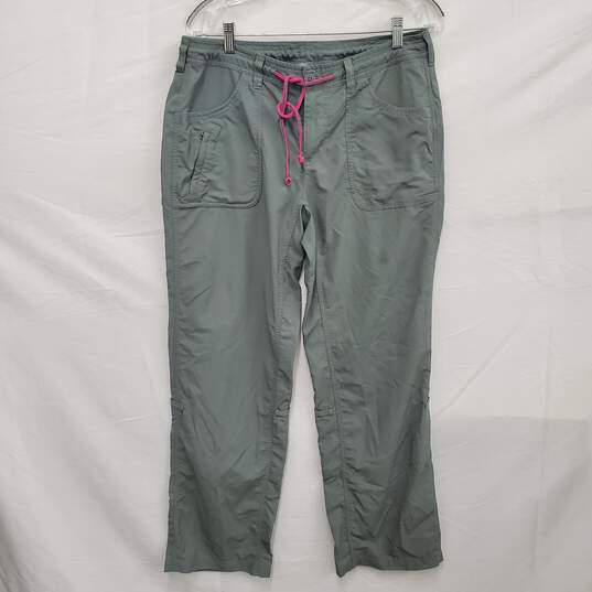 Buy the The North Face 100% Nylon Gray Hiking w Drawstring Pants Size 10