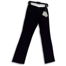 NWT Womens Blue Dark Wash Pockets Denim Straight Jeans Size 2 Maternity