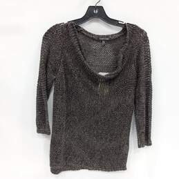 Eileen Fisher Women's Variegated Links Sparkle Long Sleeve Top Size XS NWT