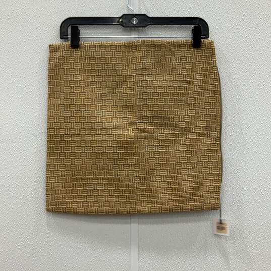 NWT The Work Room Beige Brown Woven Lightweight Square Pillow Cover Sz 16x16x1 image number 1