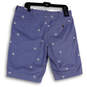 NWT Mens Blue Nautical Ship Wheel Print Slash Pocket Chino Shorts Size 34W image number 2