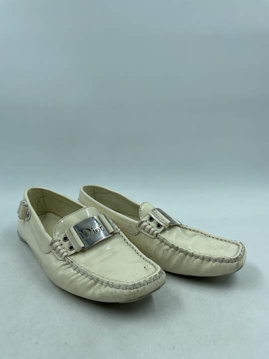 Authentic DIOR Ivory Patent Loafers W 5 image number 3