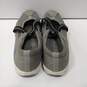 Womens Gray Round Toe Crossover Strap Low Top Slip On Sneaker Shoes Size 7.5 image number 4
