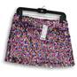 NWT Womens Pink Yellow Sequin Elastic Waist Pull-On Mini Skirt Size Small image number 1