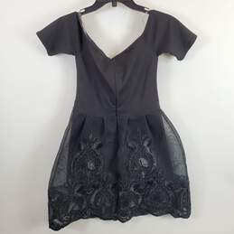 Francescas Women Black Embroidered Dress M NWT alternative image
