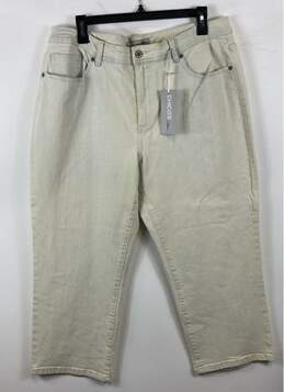 Chico's Ivory Cropped Jeans - Size 3