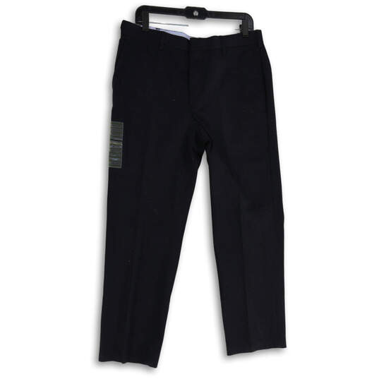 NWT Womens Black Flat Front Slash Pocket Dress Pants Size 34 x 29 image number 1