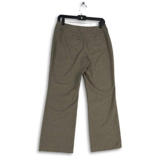 APT. 9 Womens Brown Flat Front Welt Pocket Straight Leg Dress Pants Size 6P image number 2