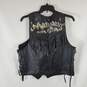 Cheli's Women Black Leather Vest M image number 2