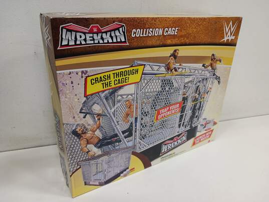 Mattel WWE Wrekkin' Collision Cage Playset image number 2