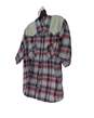 Mens Multicolor Plaid Short Sleeve Collared Button Up Shirt Size 2X image number 4