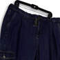 NWT Womens Blue Pockets Relaxed Fit Denim Tapered Leg Cargo Pants Size 20 image number 3