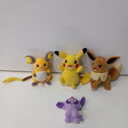 4 Assorted Pokemon Plush Dolls