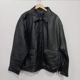 Jos A Bank Men's Black Leather Jacket Size XXL