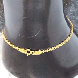 14K Yellow Gold Filigree & Rose Chain Bracelet - 3.7g alternative image