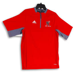 Unisex Red HC Devils Crew Neck Short Sleeve 1/4 Zip T-Shirt Size XS