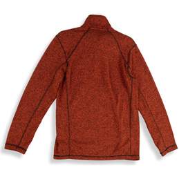 Eddie Bauer Mens Red Mock Neck 1/4 Zip Long Sleeve Pullover Sweater Size M alternative image