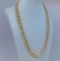 Vintage Crown Trifari Faux Pearl Rhinestone Double Strand Necklace 112.9g image number 2