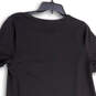 Womens Black Tiered Short Sleeve Round Neck Knee Length T-Shirt Dress Sz M image number 4