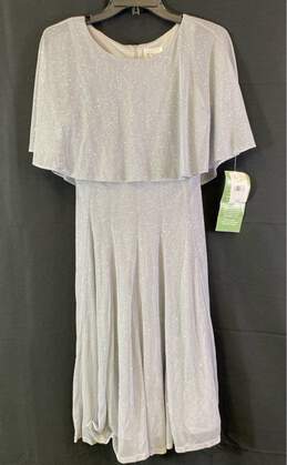 J. Taylor Women's Silver Glitter Dress- Sz 8 NWT Vintage Deadstock