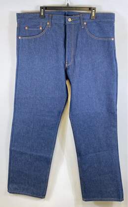 NWT Levi's 501 Mens Blue Dark Wash Button Fly Straight Leg Jeans Size 42X30
