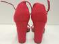Worthington Beckwith Red Velvet Strappy Heel Sandals Women's Size 8 image number 7