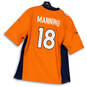 Mens Orange Denver Broncos 18 Manning Short Sleeve Jersey Size Large image number 2