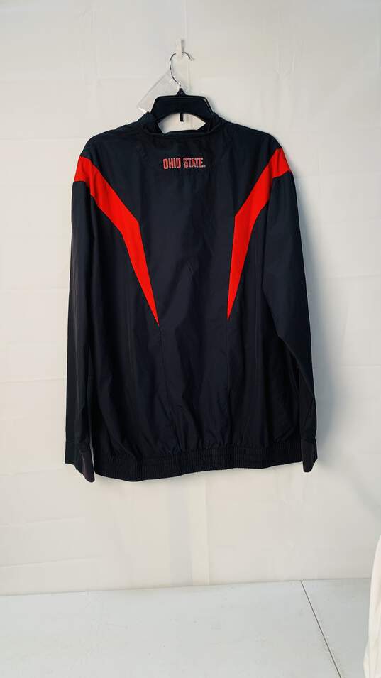 Men's Black/Red Ohio State Athletics Jacket Size: L image number 2