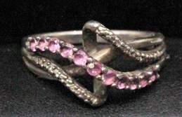 Sterling Silver Ruby & Diamond Accent Ring (SZ 6.0) - 3.7g alternative image