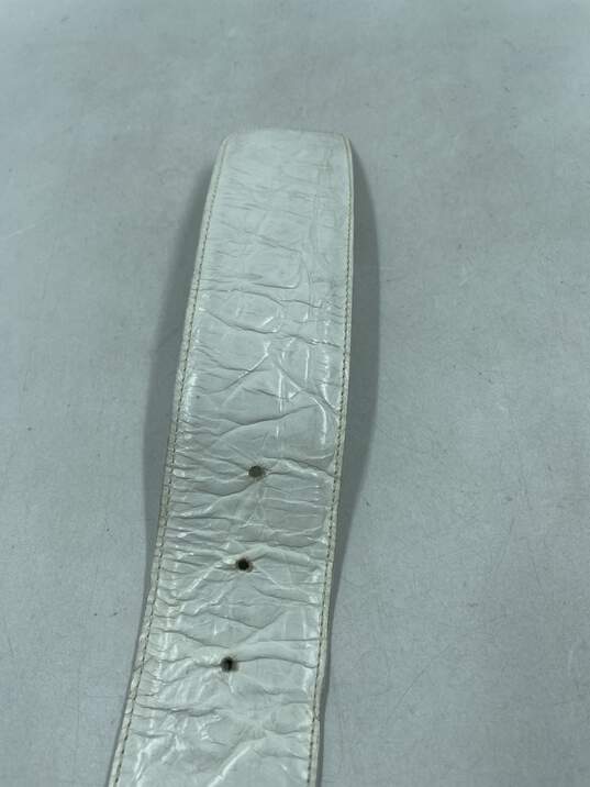 Authentic Gianni Versace White Croc Effect Belt W 32 image number 5