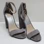Hendrix Gray Suede Studded Open Toe Heels Size 6 image number 1