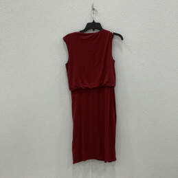 NWT Womens Red Round Neck Sleeveless Regular Fit A-Line Dress Size Small alternative image