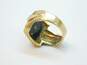 10K Yellow Gold Diamond Accent Faux Onyx Masonic Ring 5.7g image number 5