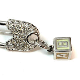 Designer Swarovski Silver-Tone Rhinestone Alphabet Fashionable Brooch Pin alternative image