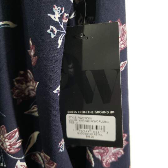 NWT Vintage Womens Boho Floral Long Sleeve Sleepwear Button-Up Shirt Size Medium image number 3