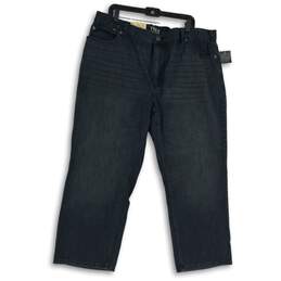 NWT True Nation Mens Inseam Dark Blue 5-Pocket Design Straight Leg Jeans 46WX28