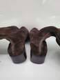 Women Born Cricket Lotta Dark Brown Mogano Suede Heel Boots Size-8 image number 4