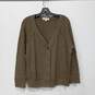 Two By Vince Camuto Women's Dark Green Cotton Blend Cardigan Size XL image number 1