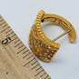 Solid Gold Hearts Scroll Crescent Earring 7.3g image number 2